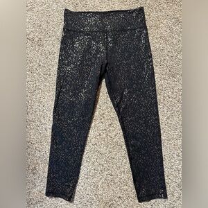 NEW Zyia Black Rose Gold Flake Light n Tight Hi-rise 7/8 24" inseam 14-16